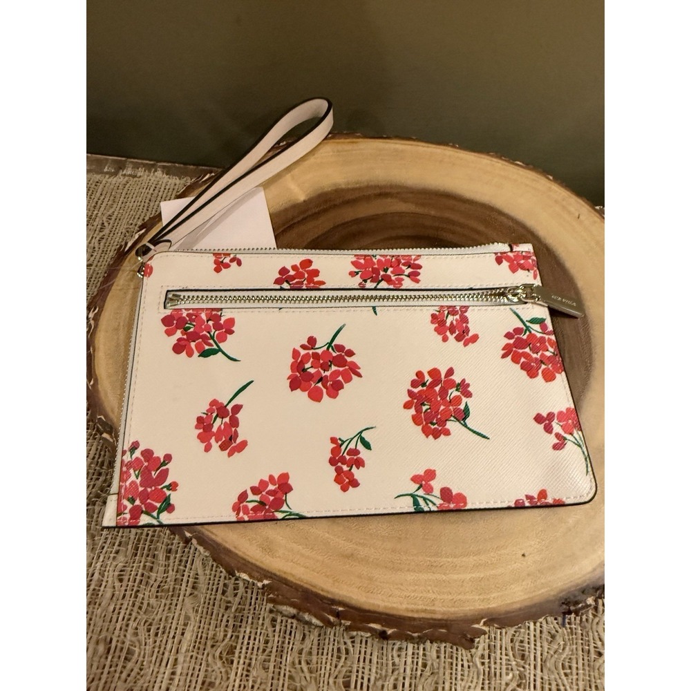 Kate Spade Staci Floral Bouquet Medium Zip Wristlet Fresh Peach Rt-$139 - Picture 5 of 7